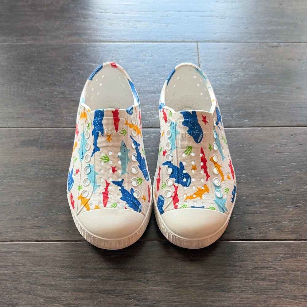 Native Kids Shoes with Dinosaur Print